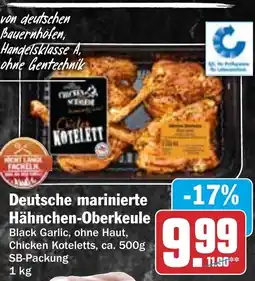 HIT Deutsche marinierte Hähnchen-Oberkeule Angebot
