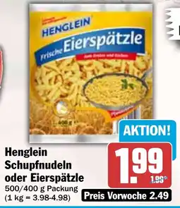 HIT Henglein Schupfnudeln oder Eierspätzle Angebot