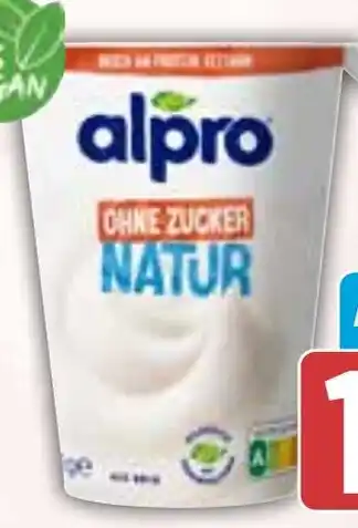 HIT Alpro Joghurtalternative Natur oder Natur ohne Zucker Angebot