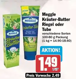 HIT Meggle Kräuter-Butter Riegel oder Tube Angebot