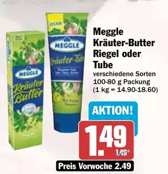 HIT Meggle Kräuter-Butter Riegel oder Tube Angebot