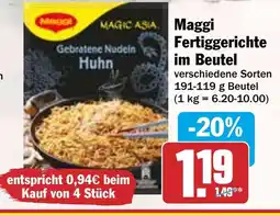 HIT Maggi Fertiggerichte im Beutel Angebot