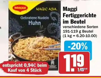 HIT Maggi Fertiggerichte im Beutel Angebot
