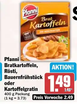 HIT Pfanni Bratkartoffeln, Rösti, Bauernfrühstück oder Kartoffelgratin Angebot