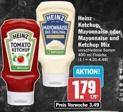 HIT Heinz Ketchup, Mayonnaise oder Mayonnaise und Ketchup Mix Angebot