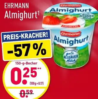 Aldi Nord Ehrmann Almighurt 150g Becher Angebot