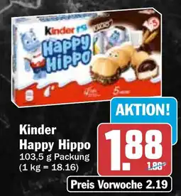 HIT Kinder Happy Hippo Angebot