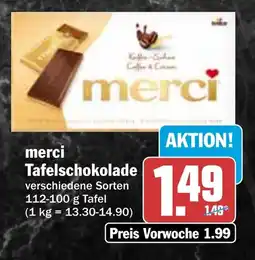 HIT merci Tafelschokolade Angebot