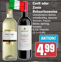 HIT Cavit oder Zonin Rebsortenweine Angebot