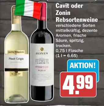 HIT Cavit oder Zonin Rebsortenweine Angebot