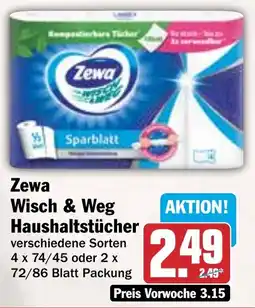 HIT Zewa Wisch & Weg Haushaltstücher Angebot