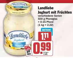 HIT Landliebe Joghurt mit Früchten Angebot
