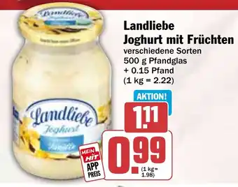 HIT Landliebe Joghurt mit Früchten Angebot
