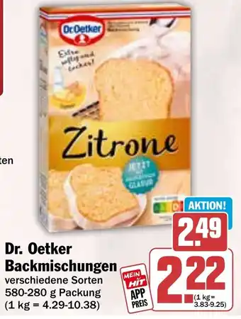 HIT Dr. Oetker Backmischungen Angebot