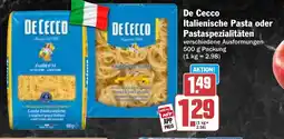 HIT De Cecco Italienische Pasta oder Pastaspezialitäten Angebot