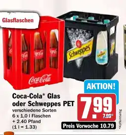 HIT Coca-Cola Glas oder Schweppes PET Angebot