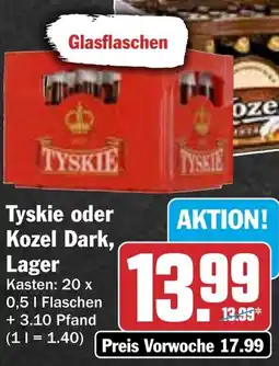 HIT Tyskie oder Kozel Dark, Lager Angebot