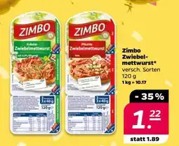 NETTO Zimbo Zwiebelmettwurst Angebot