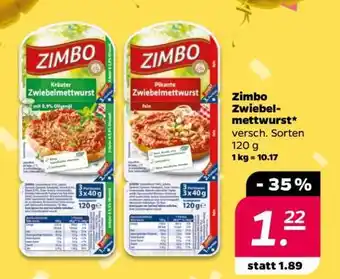 NETTO Zimbo Zwiebelmettwurst Angebot