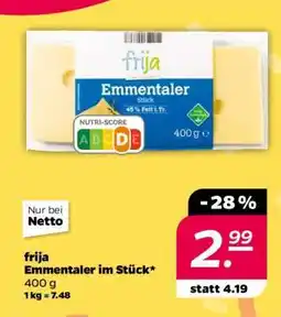 NETTO frija Emmentaler im Stück Angebot