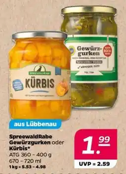 NETTO SpreewaldRabe Gewürzgurken oder Kürbis Angebot