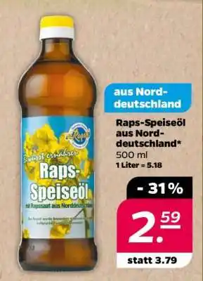 NETTO Raps-Speiseöl aus Norddeutschland Angebot