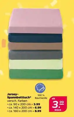 NETTO Jersey Spannbetttuch Angebot