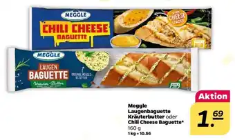NETTO Meggle Laugenbaguette Kräuterbutter oder Chili Cheese Baguette Angebot