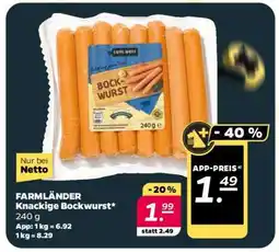 NETTO FARMLÄNDER Knackige Bockwurst Angebot