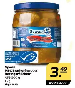 NETTO Sywan MSC Brathering oder Heringsröllchen Angebot
