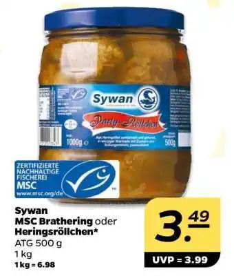 NETTO Sywan MSC Brathering oder Heringsröllchen Angebot