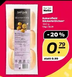 NETTO Bakersfield Bäckerbrötchen Angebot