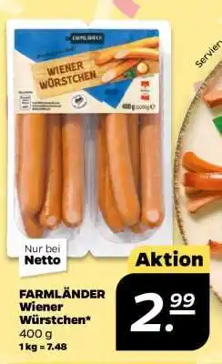 NETTO FARMLÄNDER Wiener Würstchen Angebot