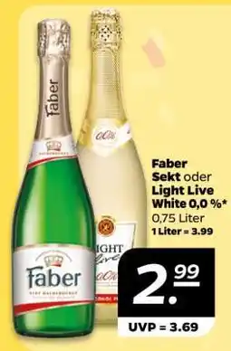 NETTO Faber Sekt oder Light Live White 0,0 % Angebot