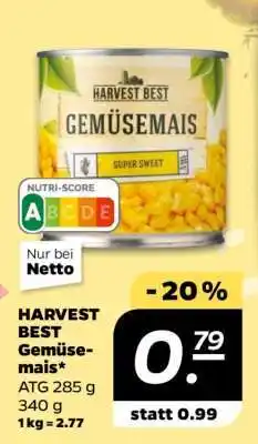 NETTO HARVEST BEST Gemüsemais Angebot