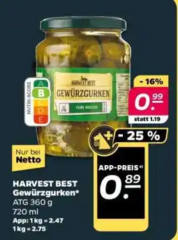 NETTO HARVEST BEST Gewürzgurken Angebot