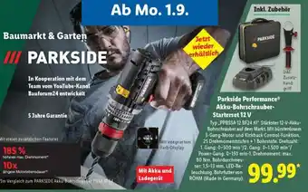 Lidl Parkside Performance Akku-Bohrschrauber-Startset 12 V Angebot