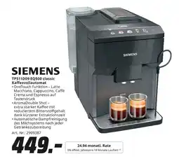 MediaMarkt Siemens tp511d09 eq500 classic kaffeevollautomat Angebot