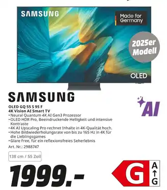 MediaMarkt Samsung oled gq 55 s 95 f Angebot