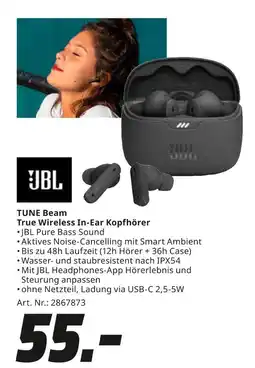 MediaMarkt Jbl tune beam true wireless in-ear kopfhörer Angebot