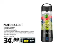 MediaMarkt Nutribullet portable nbp003b smoothie maker Angebot