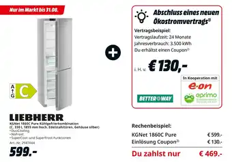 MediaMarkt Liebherr kgnet 1860c pure kühlgefrierkombination Angebot