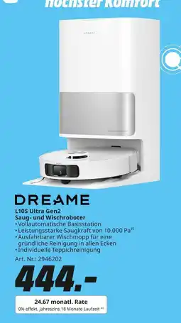 MediaMarkt Dreame l10s ultra gen2 saug- und wischroboter Angebot