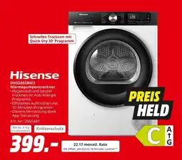 MediaMarkt Hisense dh3s802bw3 wärmepumpentrockner Angebot