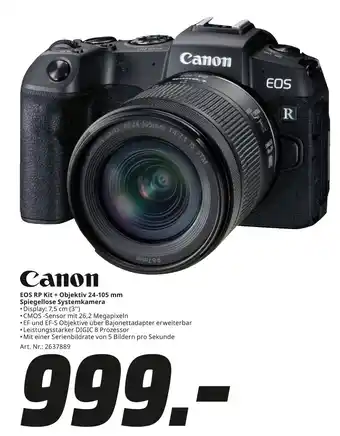 MediaMarkt Canon eos rp kit + objektiv 24-105 mm Angebot