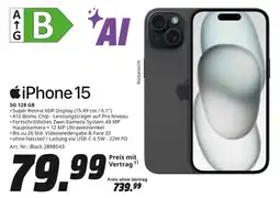 MediaMarkt Apple iphone 15 Angebot