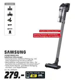 MediaMarkt Samsung vs20b75bdr5/wd kabelloser akkusauger Angebot