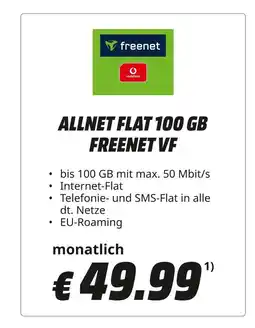 MediaMarkt Freenet allnet flat 100 gb freenet vf Angebot