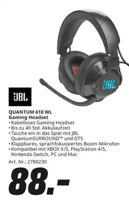 MediaMarkt Jbl quantum 610 wl gaming headset Angebot