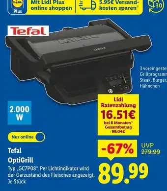 Lidl Tefal optigrill Angebot
